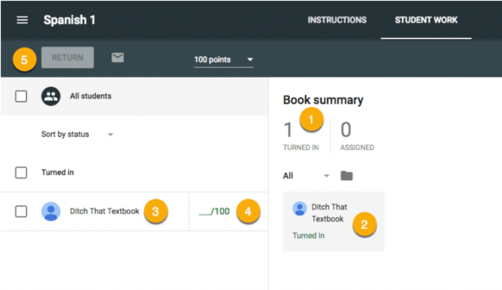 Grade and return work in Google Classroom