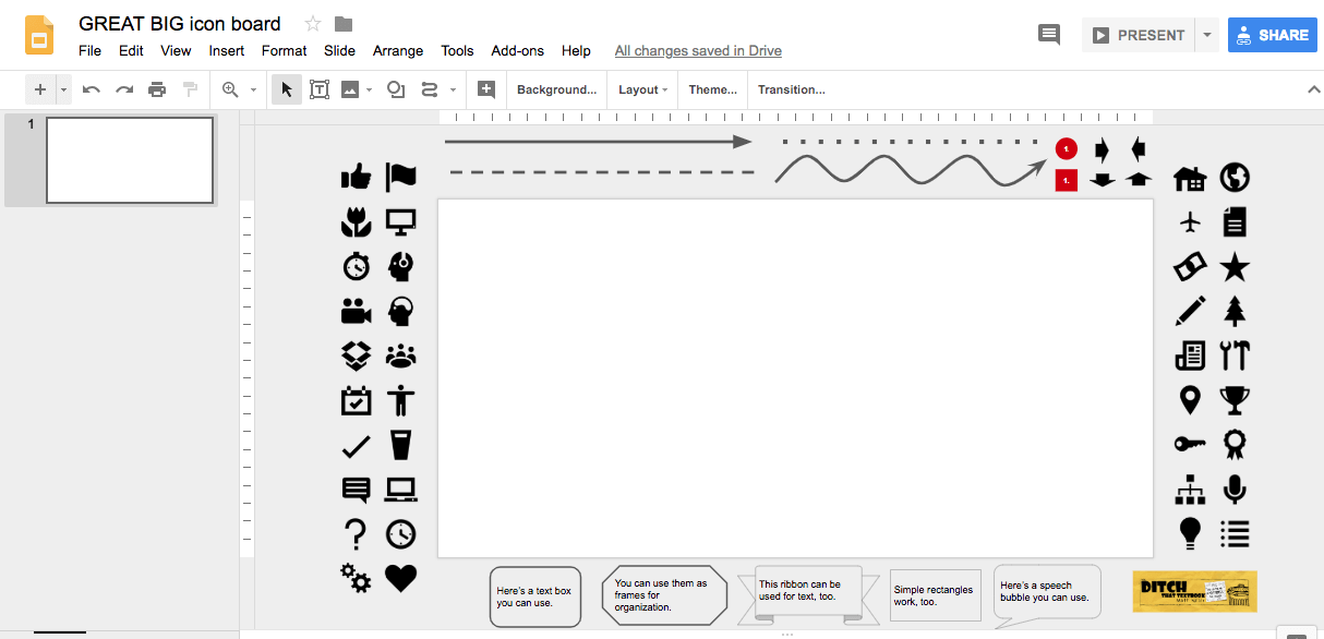 Icon board example