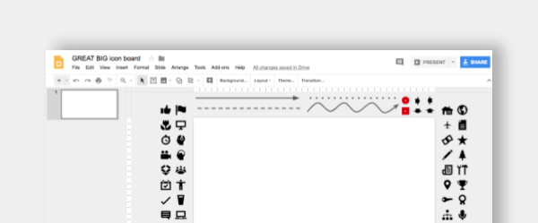 Great Big Icon Board Template Icon