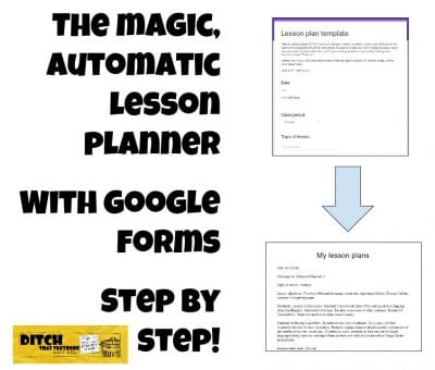 The Magic Automatic Lesson Planner with Google Forms