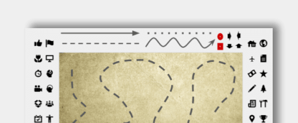 Treasure Map Icon Board Template Icon